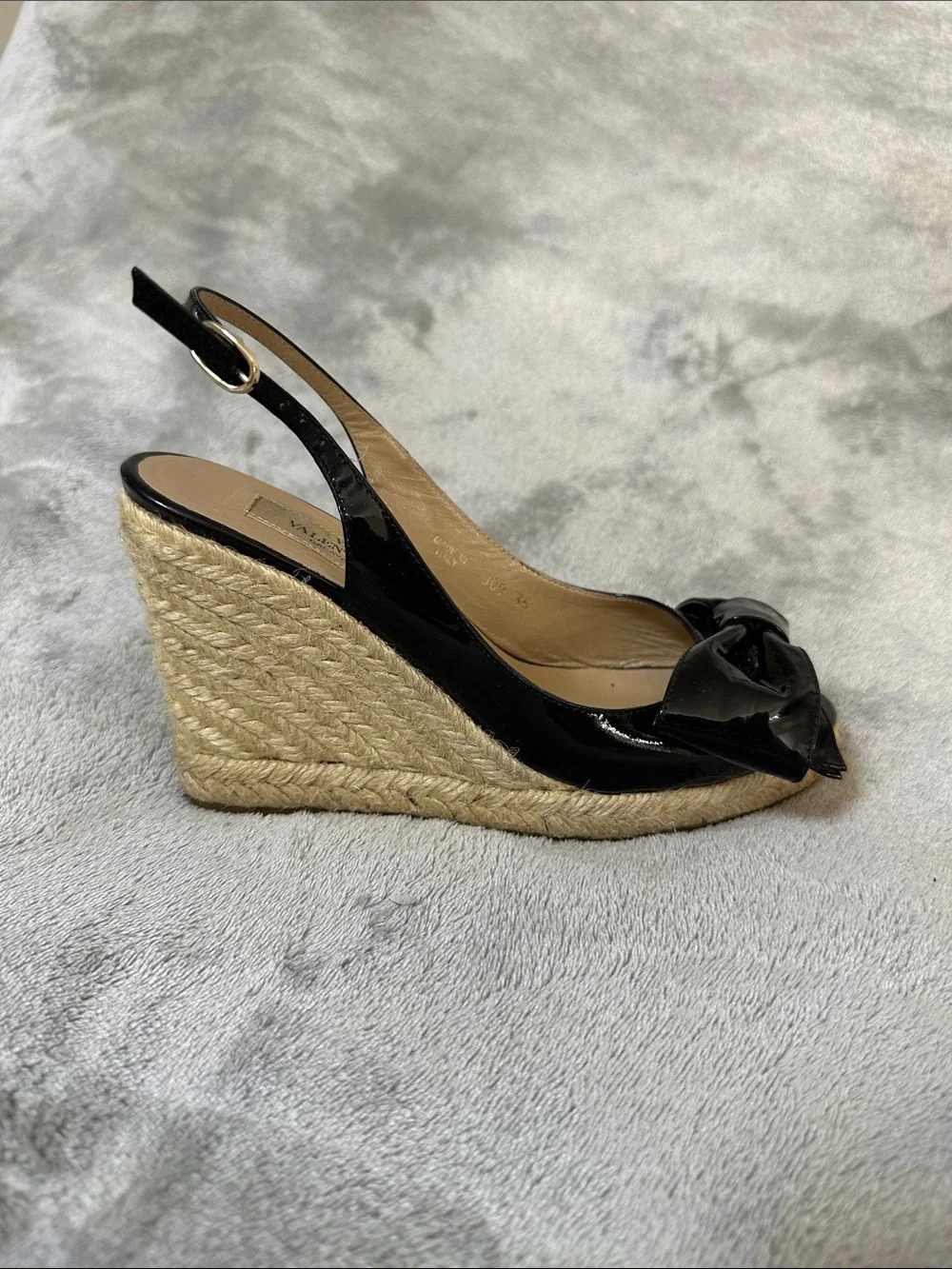 Valentino patent leather espadrilles